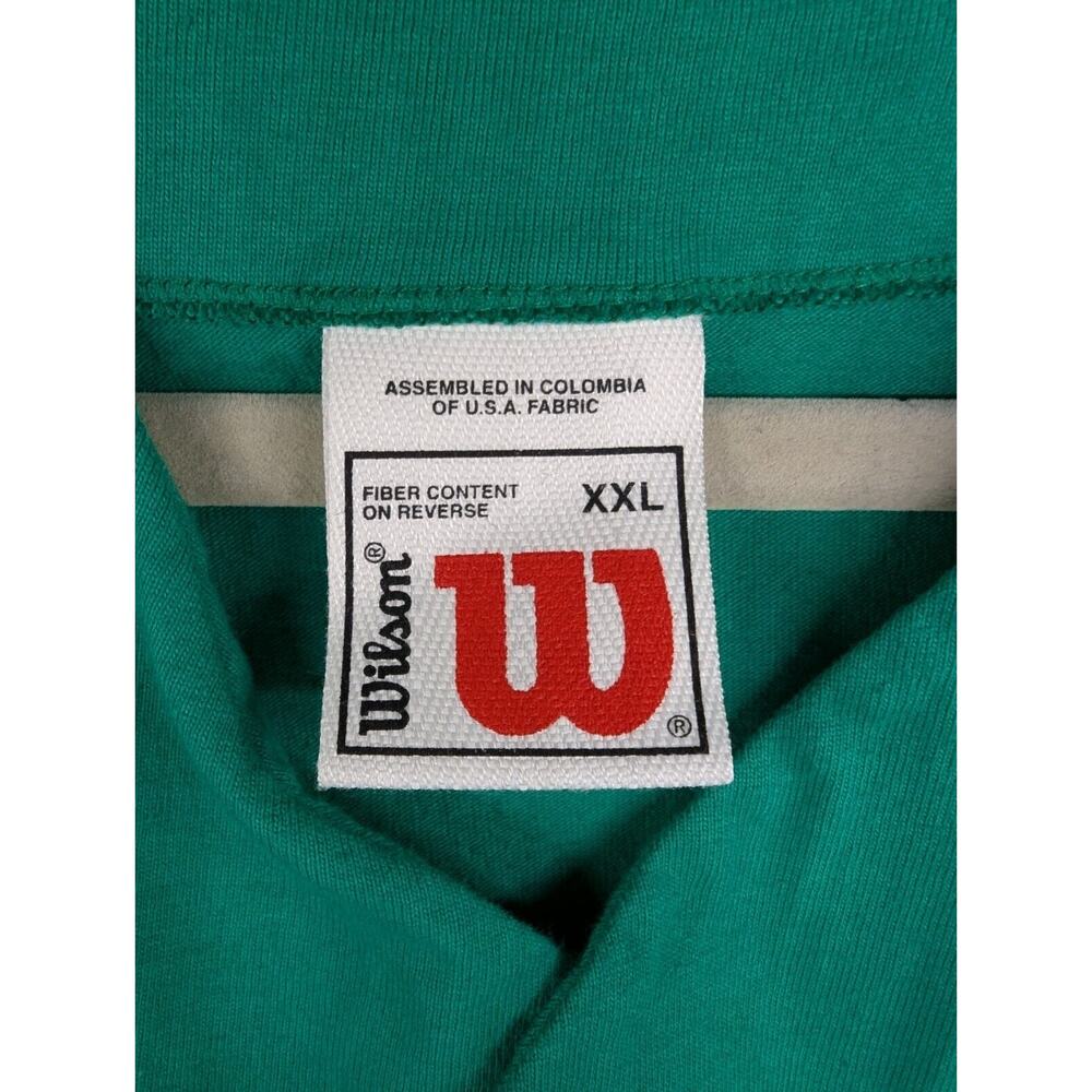Vintage Wilson Shirt Jersey Henley Adult 2XL XXL Green Vented T-Shirt - Picture 5 of 8